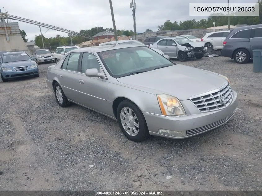 2008 Cadillac Dts VIN: 1G6KD57Y08U120653 Lot: 40281245