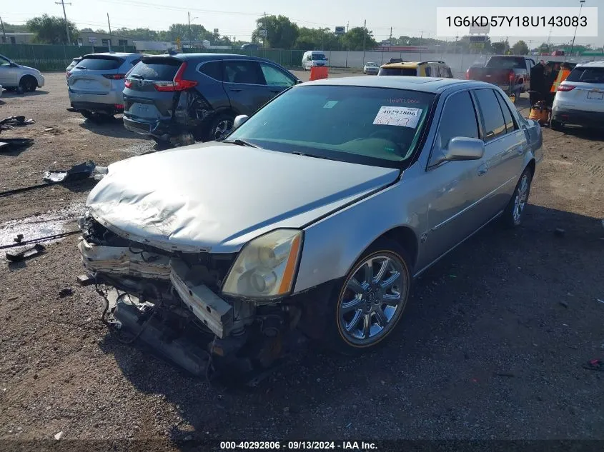 2008 Cadillac Dts 1Sc VIN: 1G6KD57Y18U143083 Lot: 40292806