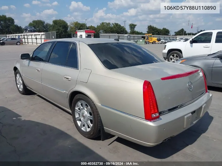 2008 Cadillac Dts 1Sc VIN: 1G6KD57Y88U110890 Lot: 40352730