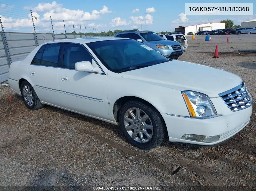 2008 Cadillac Dts 1Sc VIN: 1G6KD57Y48U180368 Lot: 40374937