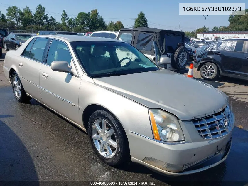 2008 Cadillac Dts 1Sb VIN: 1G6KD57Y38U102373 Lot: 40488593