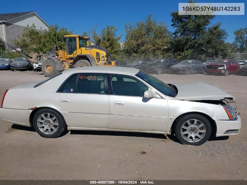 2008 Cadillac Dts 1Sc VIN: 1G6KD57Y48U142283 Lot: 40507090