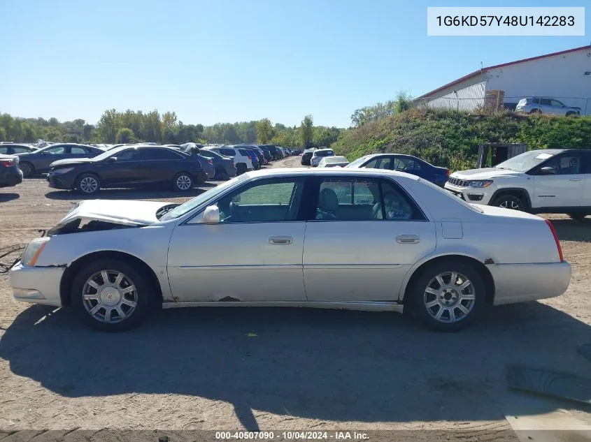 2008 Cadillac Dts 1Sc VIN: 1G6KD57Y48U142283 Lot: 40507090