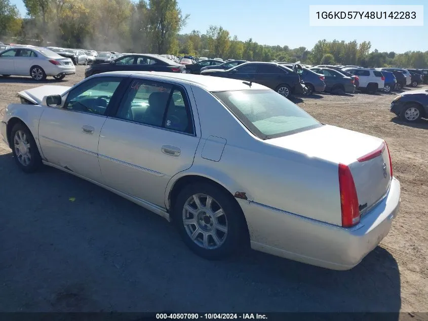 2008 Cadillac Dts 1Sc VIN: 1G6KD57Y48U142283 Lot: 40507090