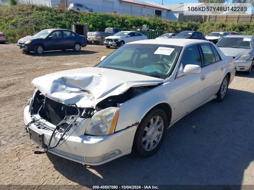 2008 Cadillac Dts 1Sc VIN: 1G6KD57Y48U142283 Lot: 40507090