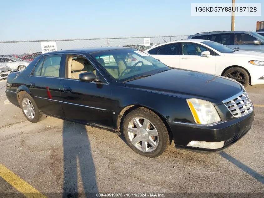 2008 Cadillac Dts 1Sa VIN: 1G6KD57Y88U187128 Lot: 40519975