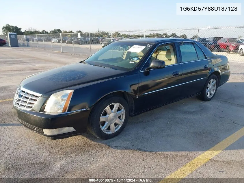 2008 Cadillac Dts 1Sa VIN: 1G6KD57Y88U187128 Lot: 40519975