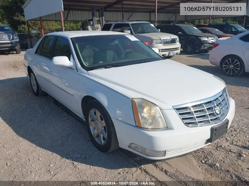 2008 Cadillac Dts 1Sb VIN: 1G6KD57Y18U205131 Lot: 40524934