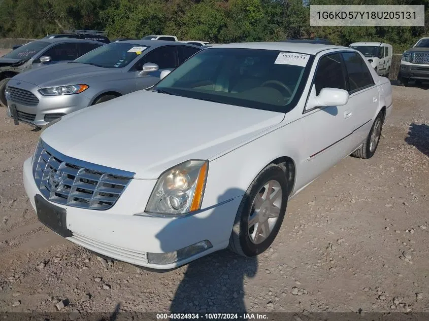 2008 Cadillac Dts 1Sb VIN: 1G6KD57Y18U205131 Lot: 40524934