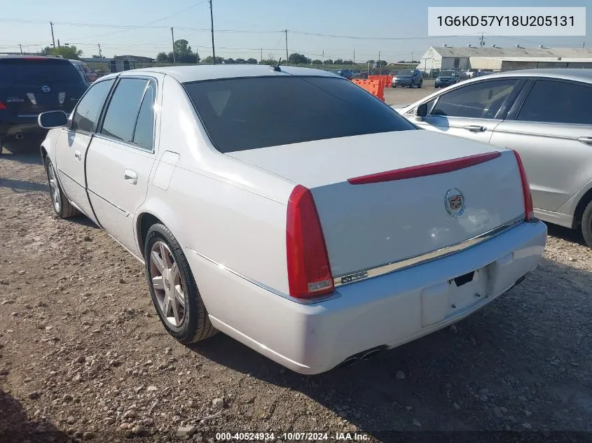 2008 Cadillac Dts 1Sb VIN: 1G6KD57Y18U205131 Lot: 40524934