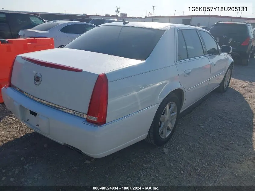 2008 Cadillac Dts 1Sb VIN: 1G6KD57Y18U205131 Lot: 40524934