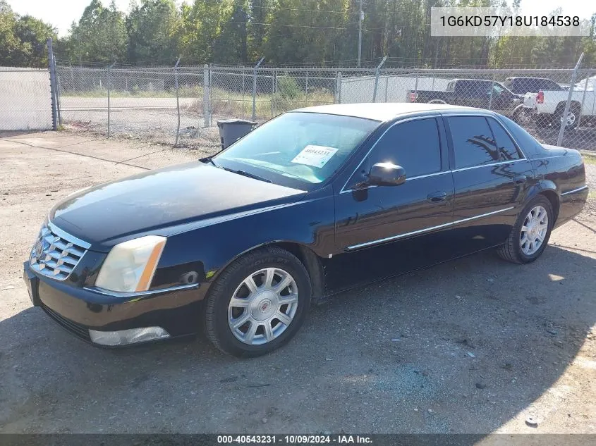 2008 Cadillac Dts 1Sa VIN: 1G6KD57Y18U184538 Lot: 40543231