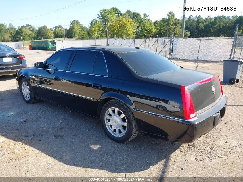 2008 Cadillac Dts 1Sa VIN: 1G6KD57Y18U184538 Lot: 40543231