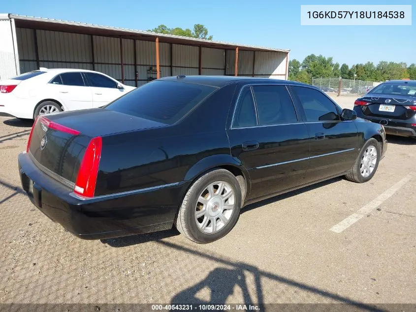 2008 Cadillac Dts 1Sa VIN: 1G6KD57Y18U184538 Lot: 40543231