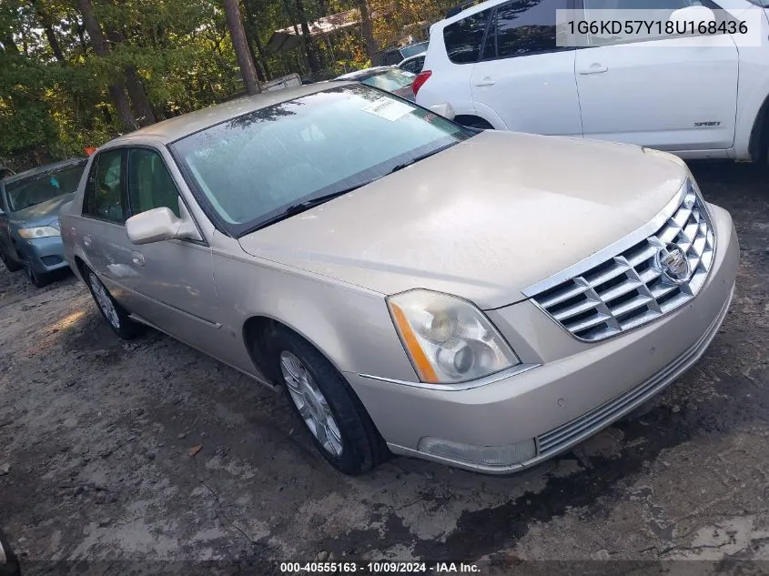 2008 Cadillac Dts 1Sb VIN: 1G6KD57Y18U168436 Lot: 40555163