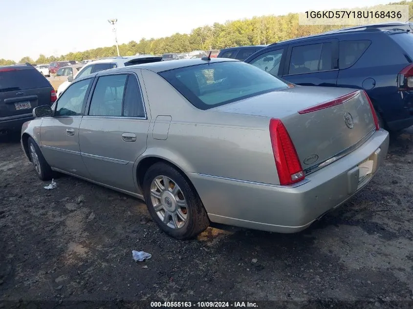 2008 Cadillac Dts 1Sb VIN: 1G6KD57Y18U168436 Lot: 40555163