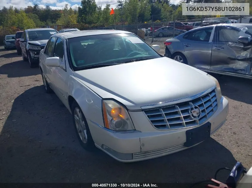 2008 Cadillac Dts 1Sc VIN: 1G6KD57Y58U102861 Lot: 40571330