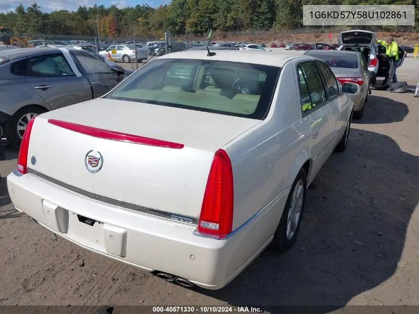 2008 Cadillac Dts 1Sc VIN: 1G6KD57Y58U102861 Lot: 40571330