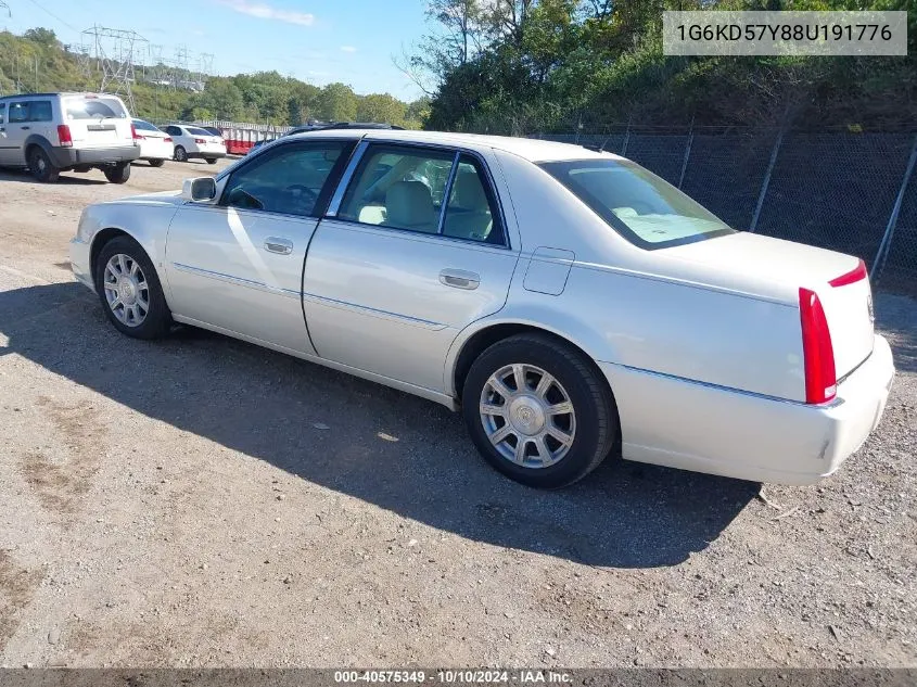 2008 Cadillac Dts 1Sa VIN: 1G6KD57Y88U191776 Lot: 40575349