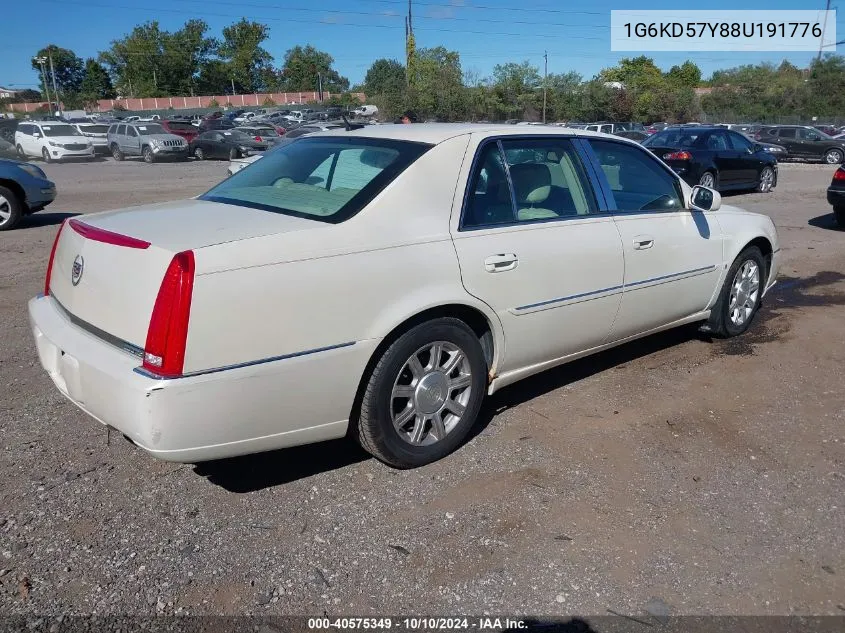 2008 Cadillac Dts 1Sa VIN: 1G6KD57Y88U191776 Lot: 40575349