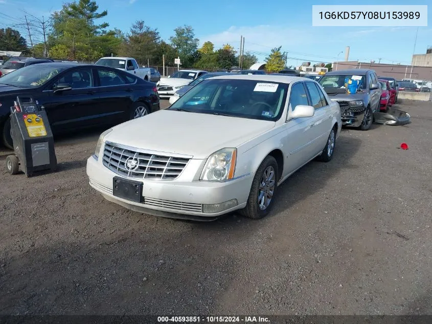 2008 Cadillac Dts 1Sb VIN: 1G6KD57Y08U153989 Lot: 40593851