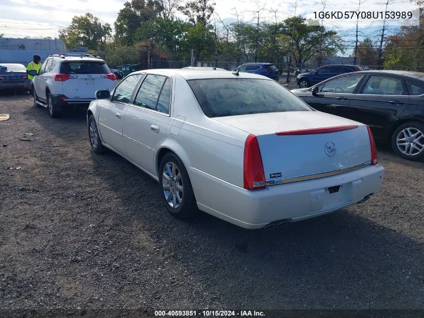 2008 Cadillac Dts 1Sb VIN: 1G6KD57Y08U153989 Lot: 40593851