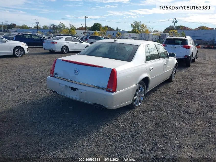 2008 Cadillac Dts 1Sb VIN: 1G6KD57Y08U153989 Lot: 40593851