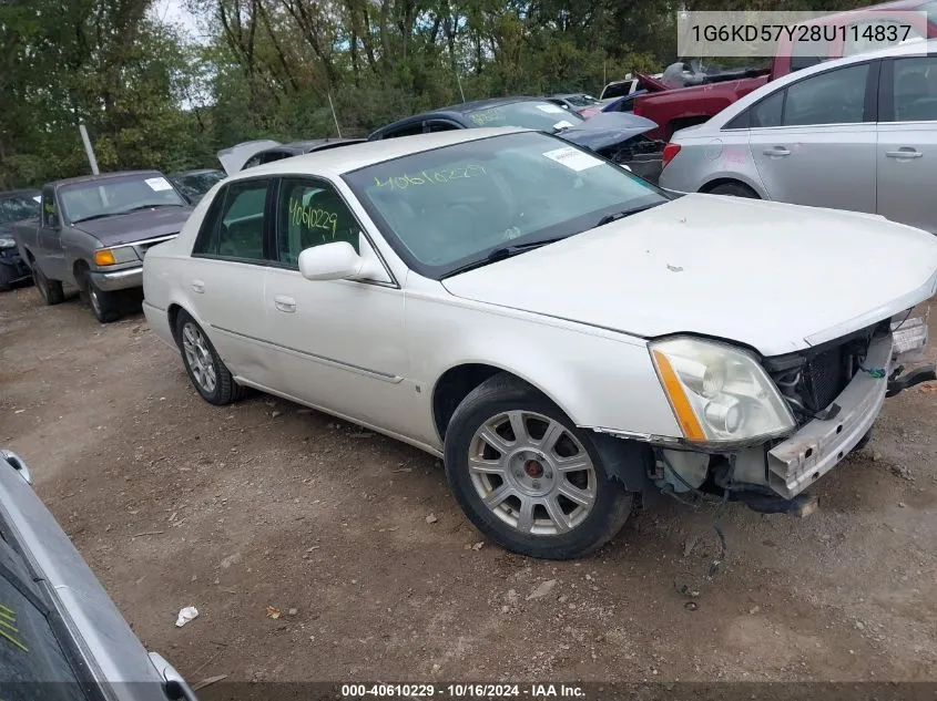 1G6KD57Y28U114837 2008 Cadillac Dts 1Sa