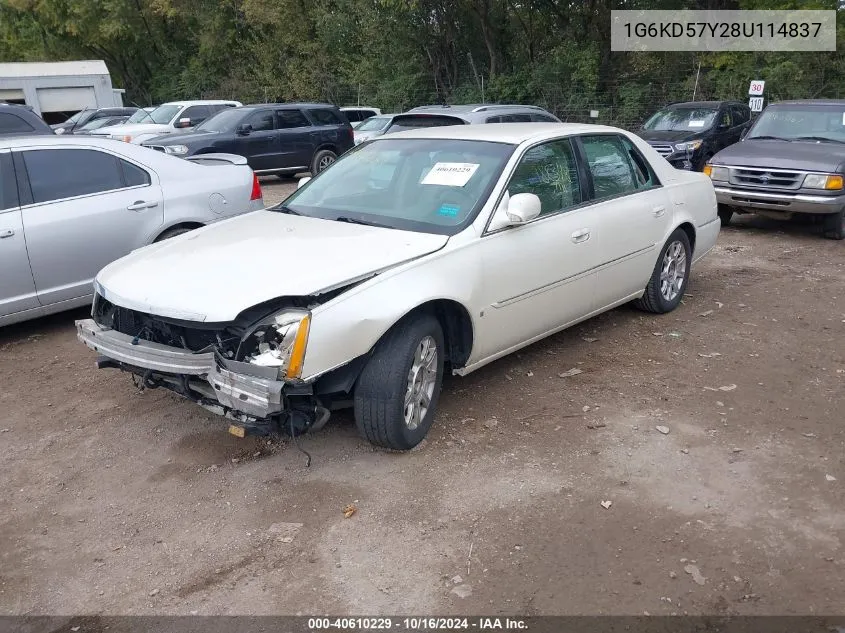 1G6KD57Y28U114837 2008 Cadillac Dts 1Sa