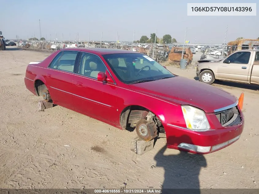 2008 Cadillac Dts 1Sc VIN: 1G6KD57Y08U143396 Lot: 40618555