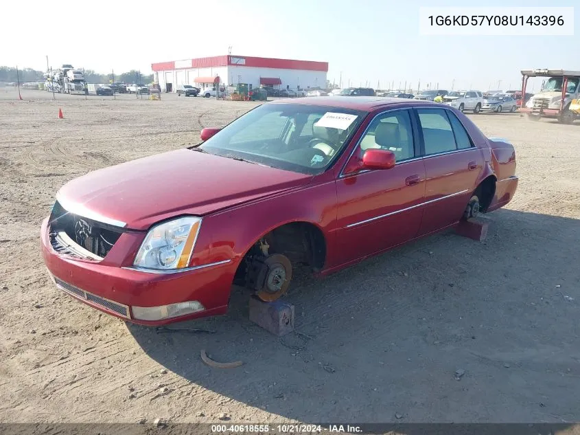 2008 Cadillac Dts 1Sc VIN: 1G6KD57Y08U143396 Lot: 40618555