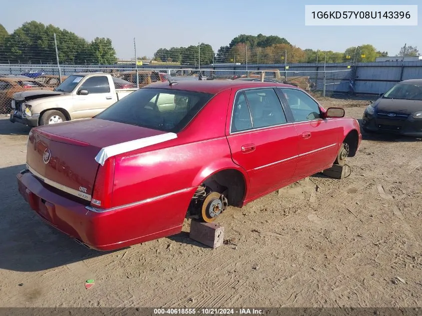 2008 Cadillac Dts 1Sc VIN: 1G6KD57Y08U143396 Lot: 40618555