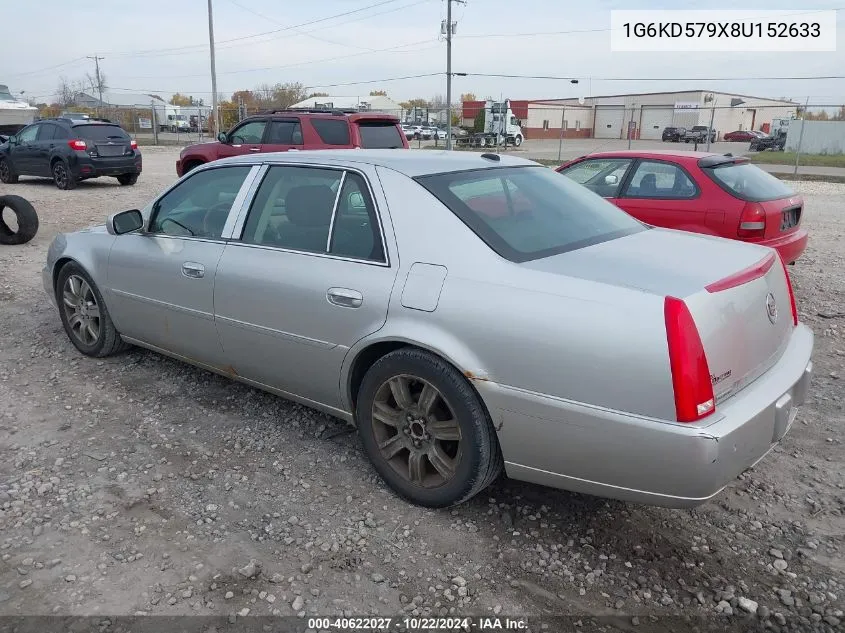 2008 Cadillac Dts 1Se VIN: 1G6KD579X8U152633 Lot: 40622027