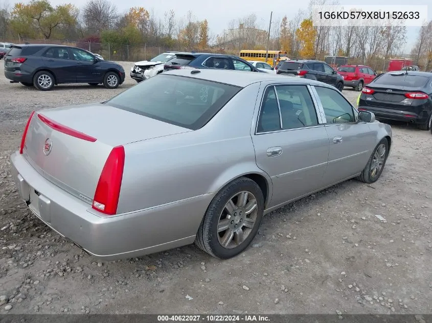 2008 Cadillac Dts 1Se VIN: 1G6KD579X8U152633 Lot: 40622027