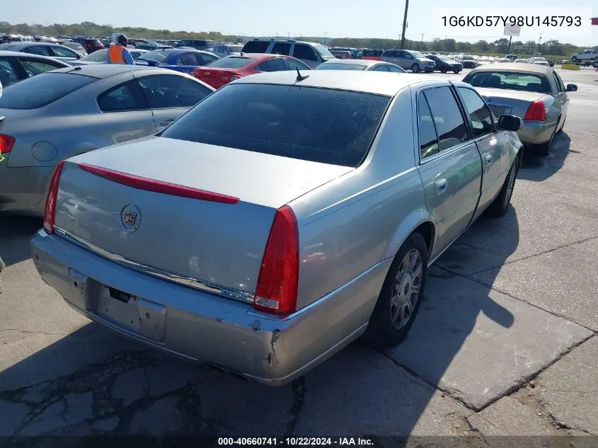 2008 Cadillac Dts 1Sa VIN: 1G6KD57Y98U145793 Lot: 40660741