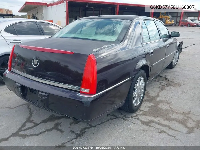 2008 Cadillac Dts 1Sc VIN: 1G6KD57Y58U160307 Lot: 40733679