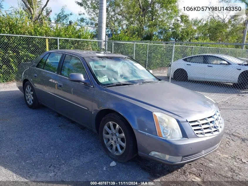 2008 Cadillac Dts 1Sb VIN: 1G6KD57Y98U143350 Lot: 40787139