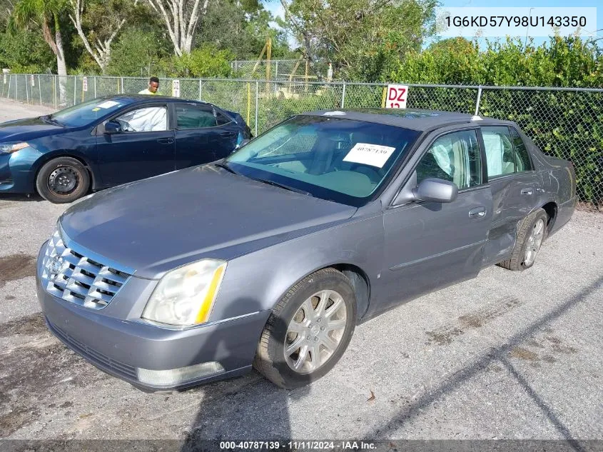 2008 Cadillac Dts 1Sb VIN: 1G6KD57Y98U143350 Lot: 40787139