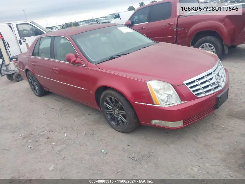 2008 Cadillac Dts 1Sc VIN: 1G6KD57Y98U119646 Lot: 40805915