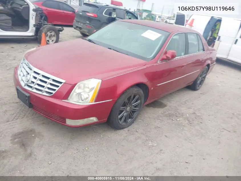 2008 Cadillac Dts 1Sc VIN: 1G6KD57Y98U119646 Lot: 40805915