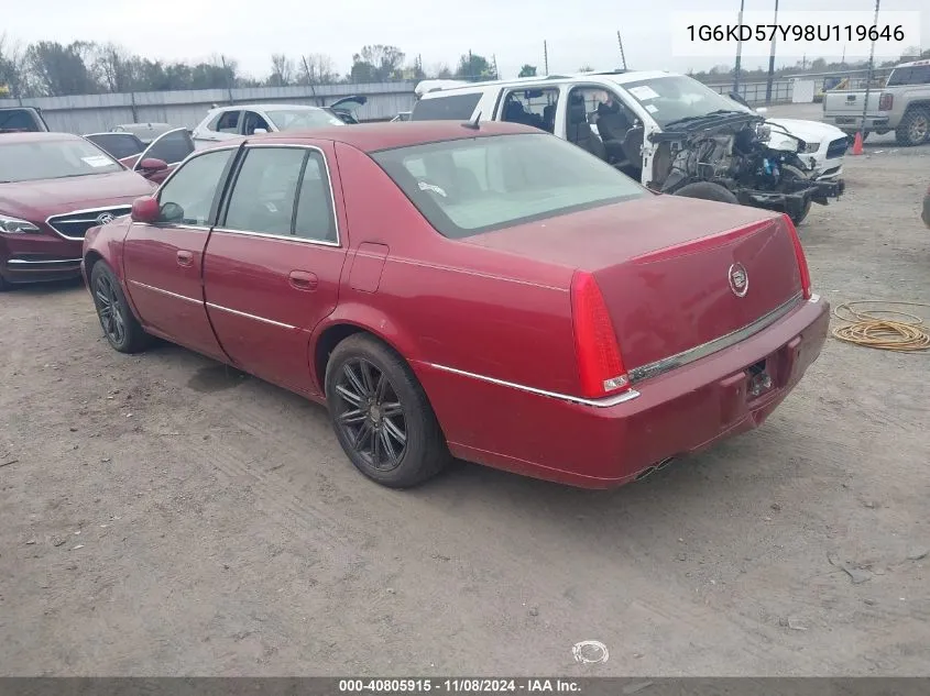 2008 Cadillac Dts 1Sc VIN: 1G6KD57Y98U119646 Lot: 40805915