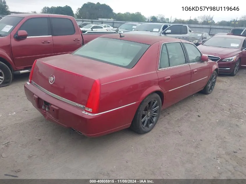 2008 Cadillac Dts 1Sc VIN: 1G6KD57Y98U119646 Lot: 40805915