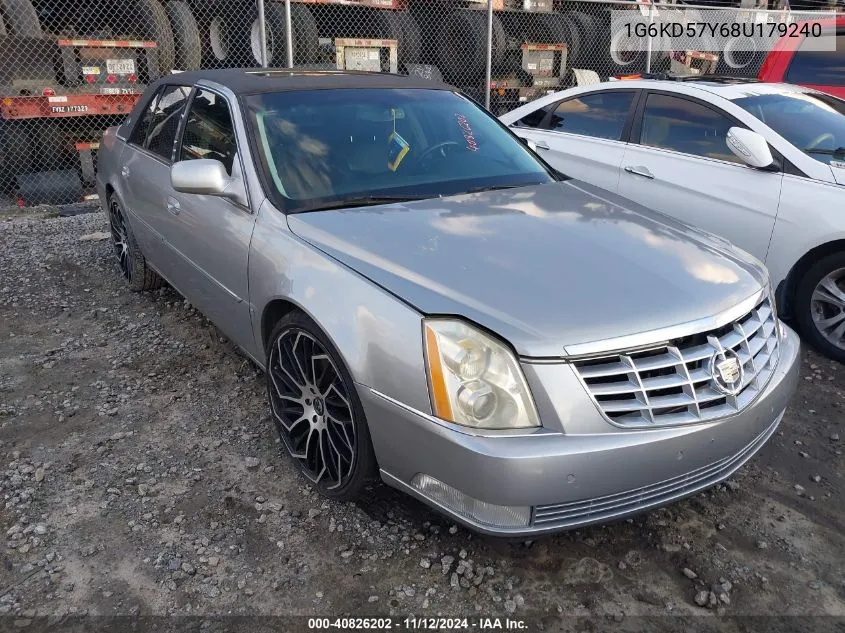 2008 Cadillac Dts 1Sc VIN: 1G6KD57Y68U179240 Lot: 40826202