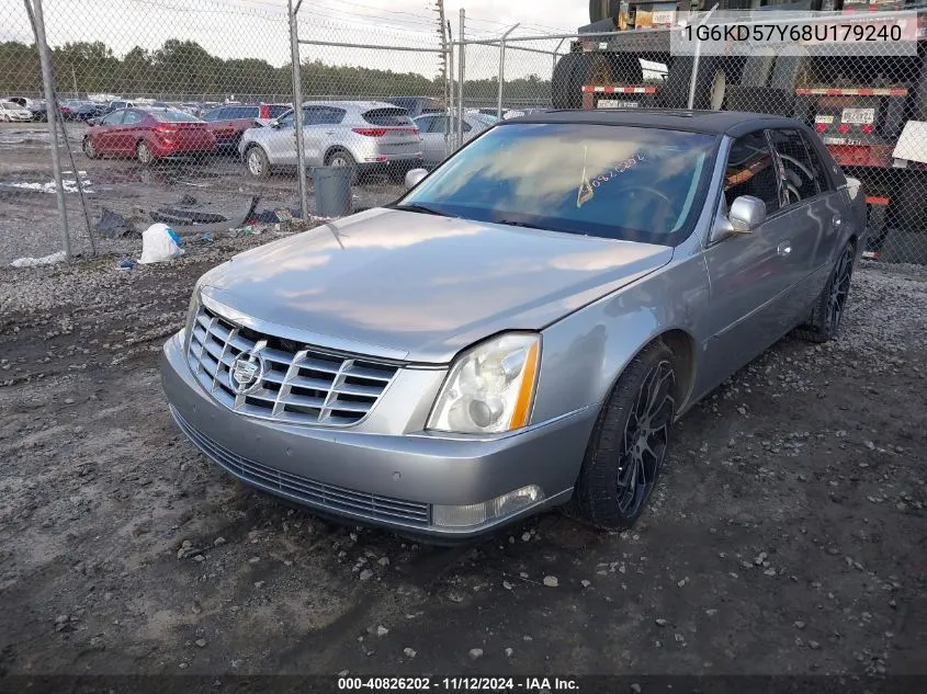 2008 Cadillac Dts 1Sc VIN: 1G6KD57Y68U179240 Lot: 40826202