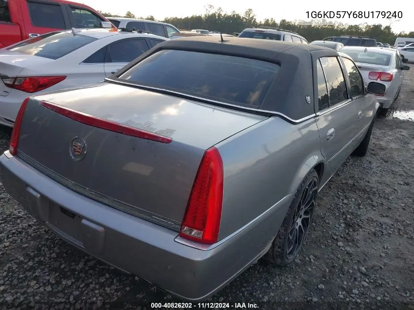 2008 Cadillac Dts 1Sc VIN: 1G6KD57Y68U179240 Lot: 40826202