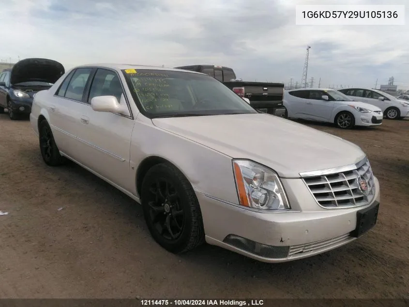 2009 Cadillac Dts VIN: 1G6KD57Y29U105136 Lot: 12114475