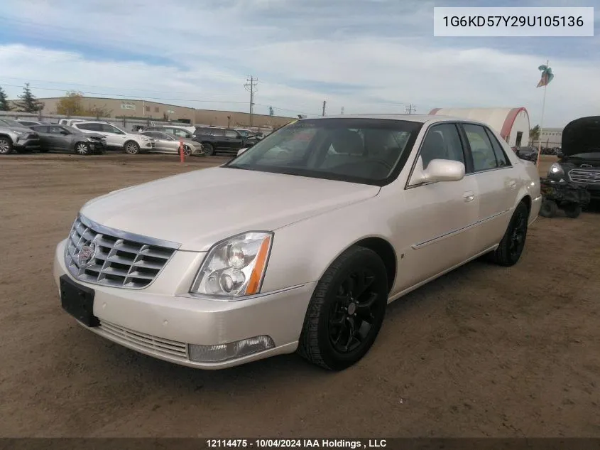 2009 Cadillac Dts VIN: 1G6KD57Y29U105136 Lot: 12114475