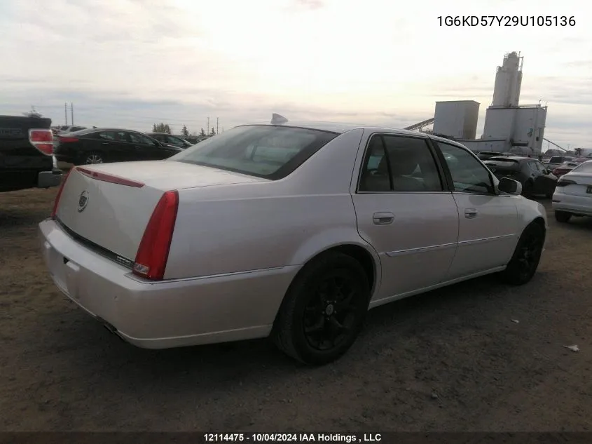 2009 Cadillac Dts VIN: 1G6KD57Y29U105136 Lot: 12114475