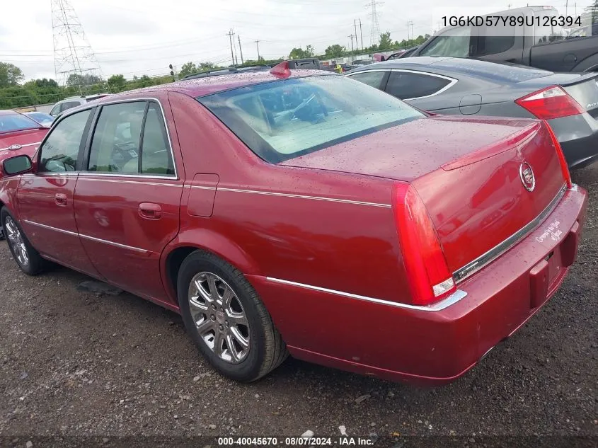 2009 Cadillac Dts 1Sb VIN: 1G6KD57Y89U126394 Lot: 40045670