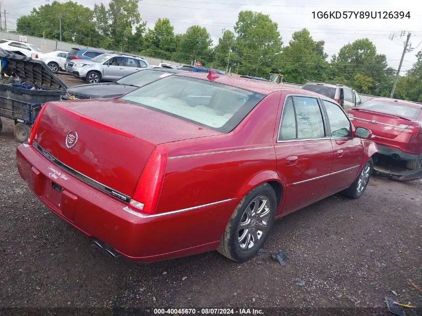 2009 Cadillac Dts 1Sb VIN: 1G6KD57Y89U126394 Lot: 40045670